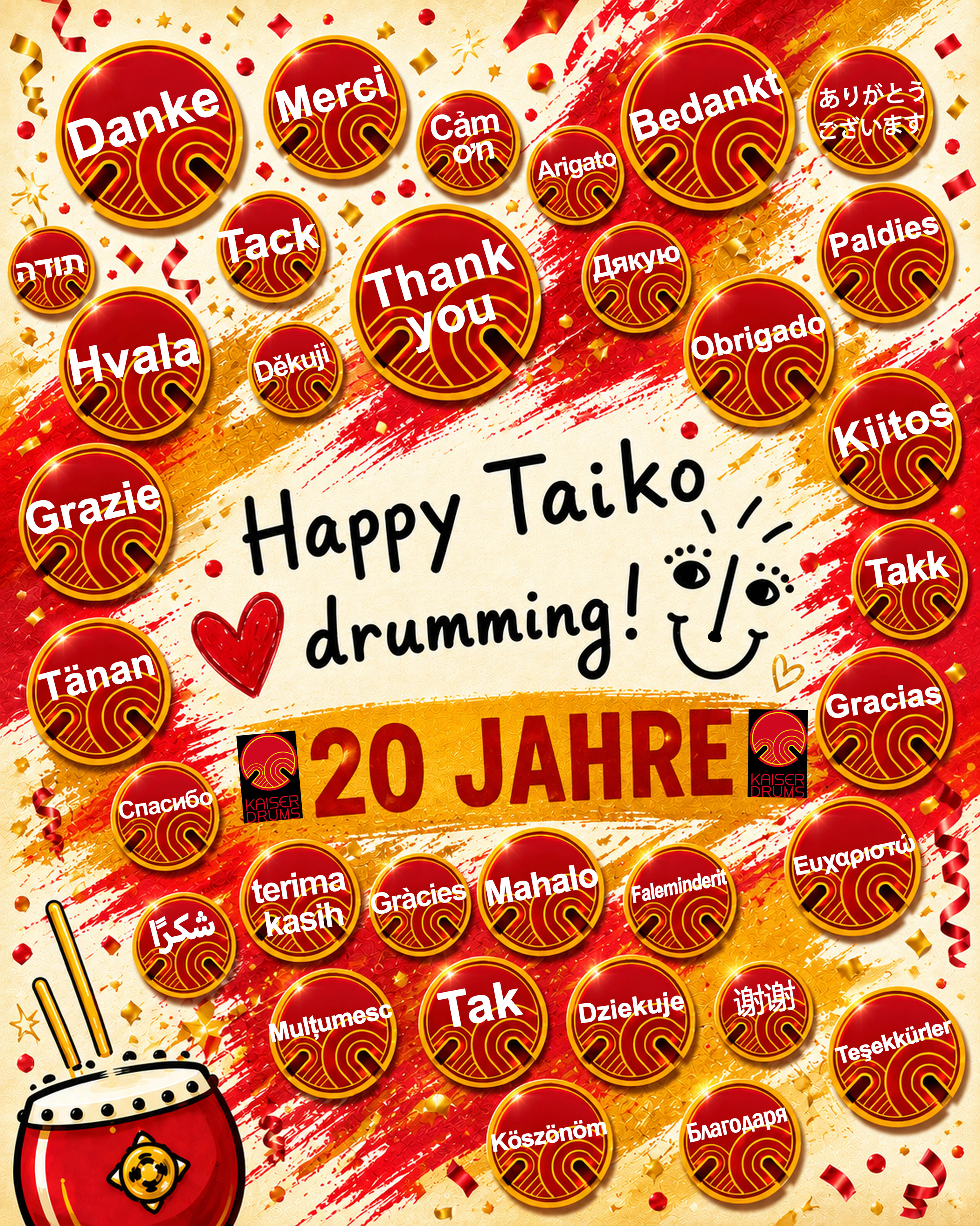 Happy taiko drumming! 